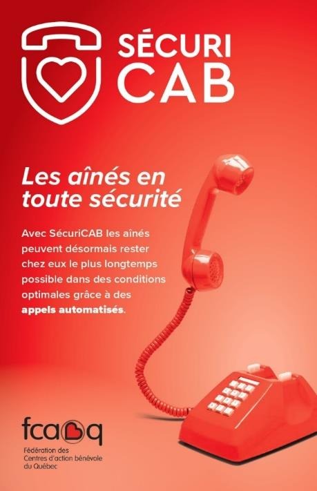 Nouveau service gratuit pour veiller au bien-être de nos aînés dans la communauté Appels SécuriCAB