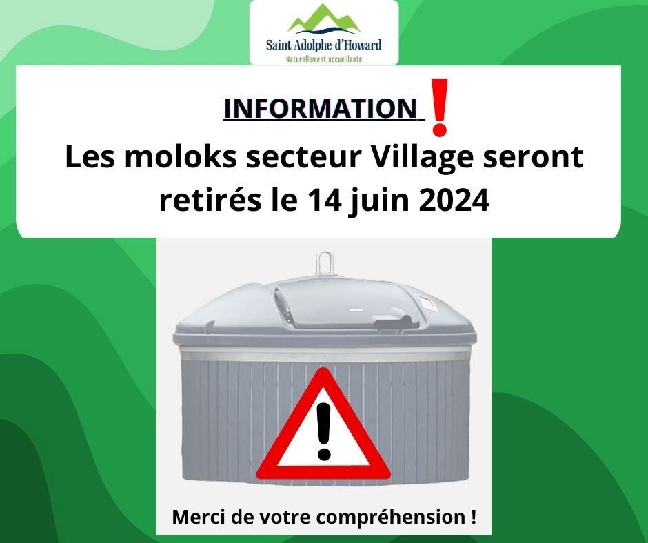 MOLOKS SECTEUR VILLAGE RETIRÉS LE 14 juin 2024